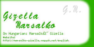 gizella marsalko business card